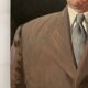 Portrait of a man, oil on canvas, signed Prochazka 1938, antique Art Deco.