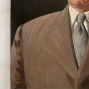 Portrait of a man, oil on canvas, signed Prochazka 1938, antique Art Deco.