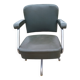 Pullman Armchair in Chrome Metal and Green Leatherette