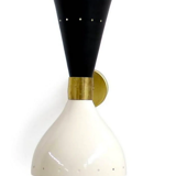 Wall sconce Diabolo italian black and white