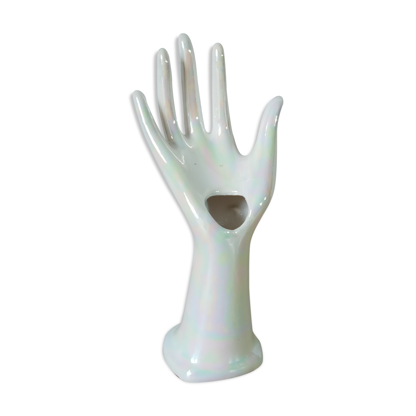 Hand baguier and porcelain soliflore