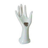 Hand baguier and porcelain soliflore