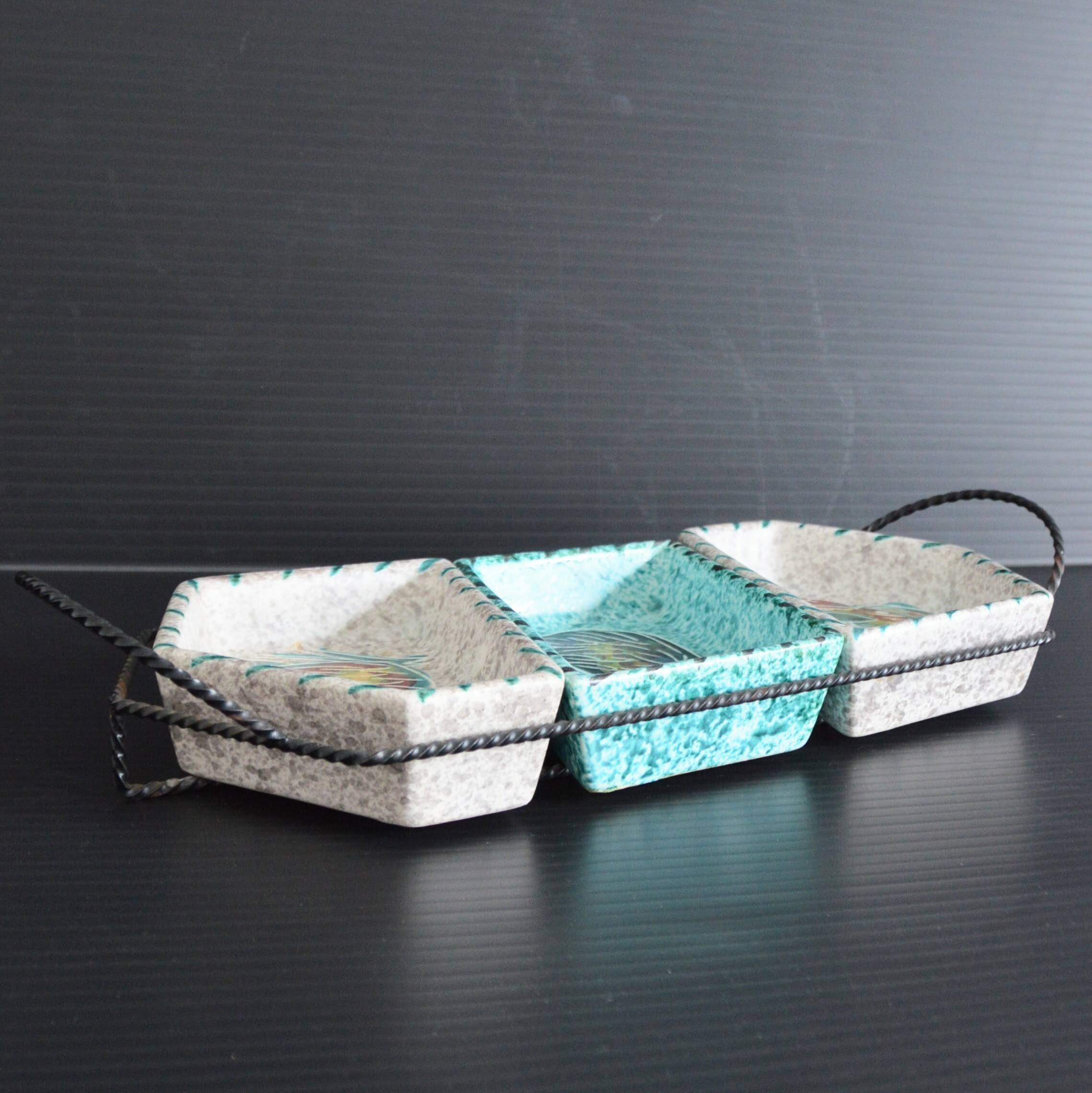 Ceramic plateau from Vallauris Borty 1950-1960 vintage