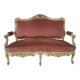 Louis XV style bench in lacquered and gilded beech, 20th century