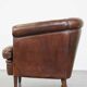 English style sheep leather club chair finished with decorative nails