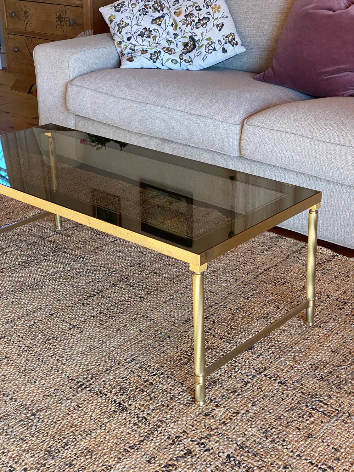 Vintage brass coffee table