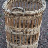 Old and large wicker baker's basket - 1920s-30s