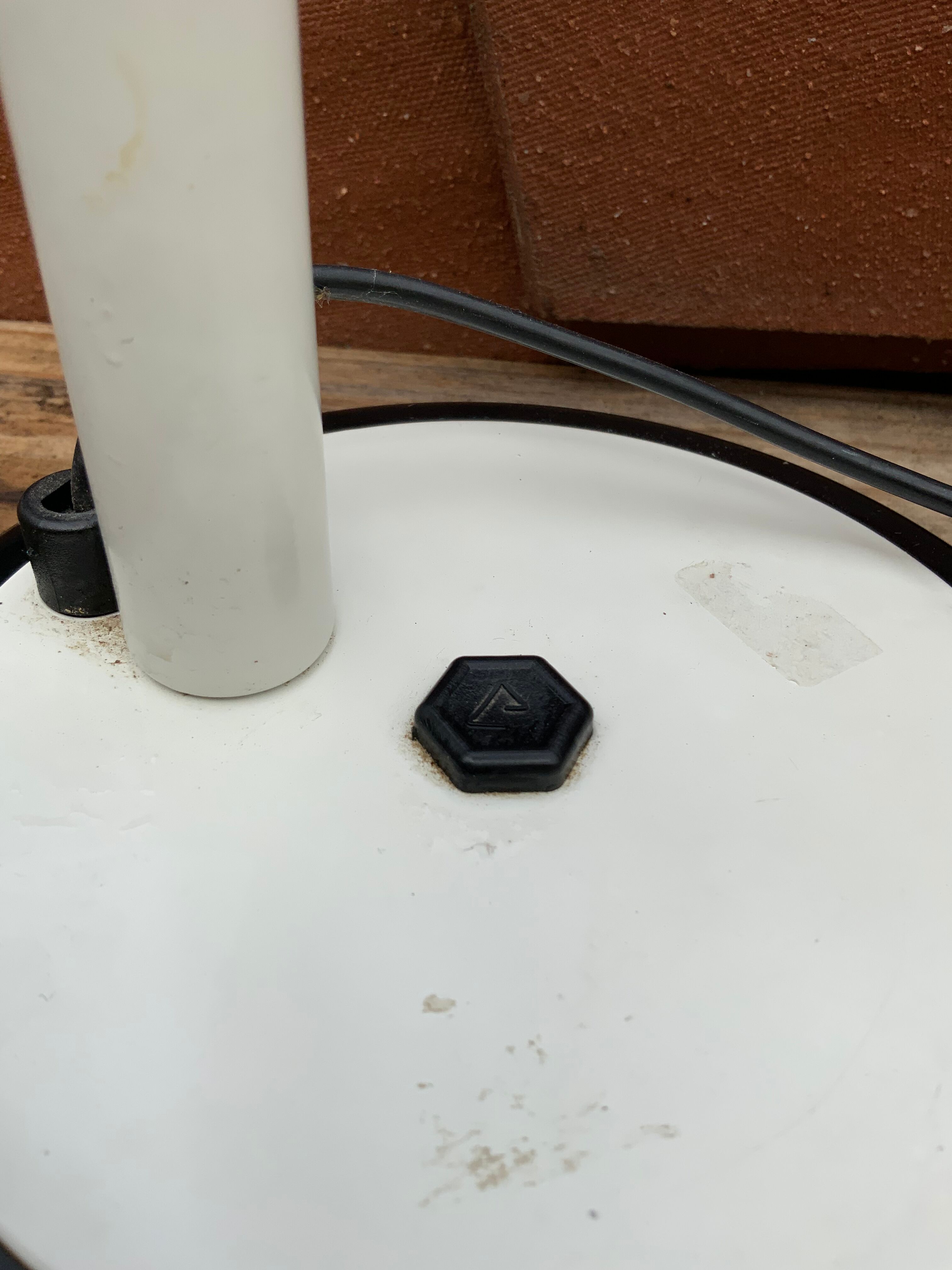 Vintage desk lamp aluminor made in france white and black metal and plastic