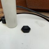 Vintage desk lamp aluminor made in france white and black metal and plastic