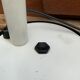 Lampe de bureau vintage aluminor made in france blanche et noir métal et plastique