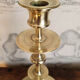 Duo of brass candle holders