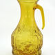 Pichet en verre moulé jaune ambré - Bormioli Fidenza Vitraria Italy - vintage années 60