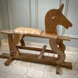 Old wooden rocking horse