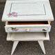 1960s white vintage bedside table
