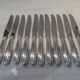 11 Christofle Rubans LXVI tapered silver metal handle table knives
