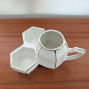 Art Deco condiment holder MS France in porcelain – 1930s