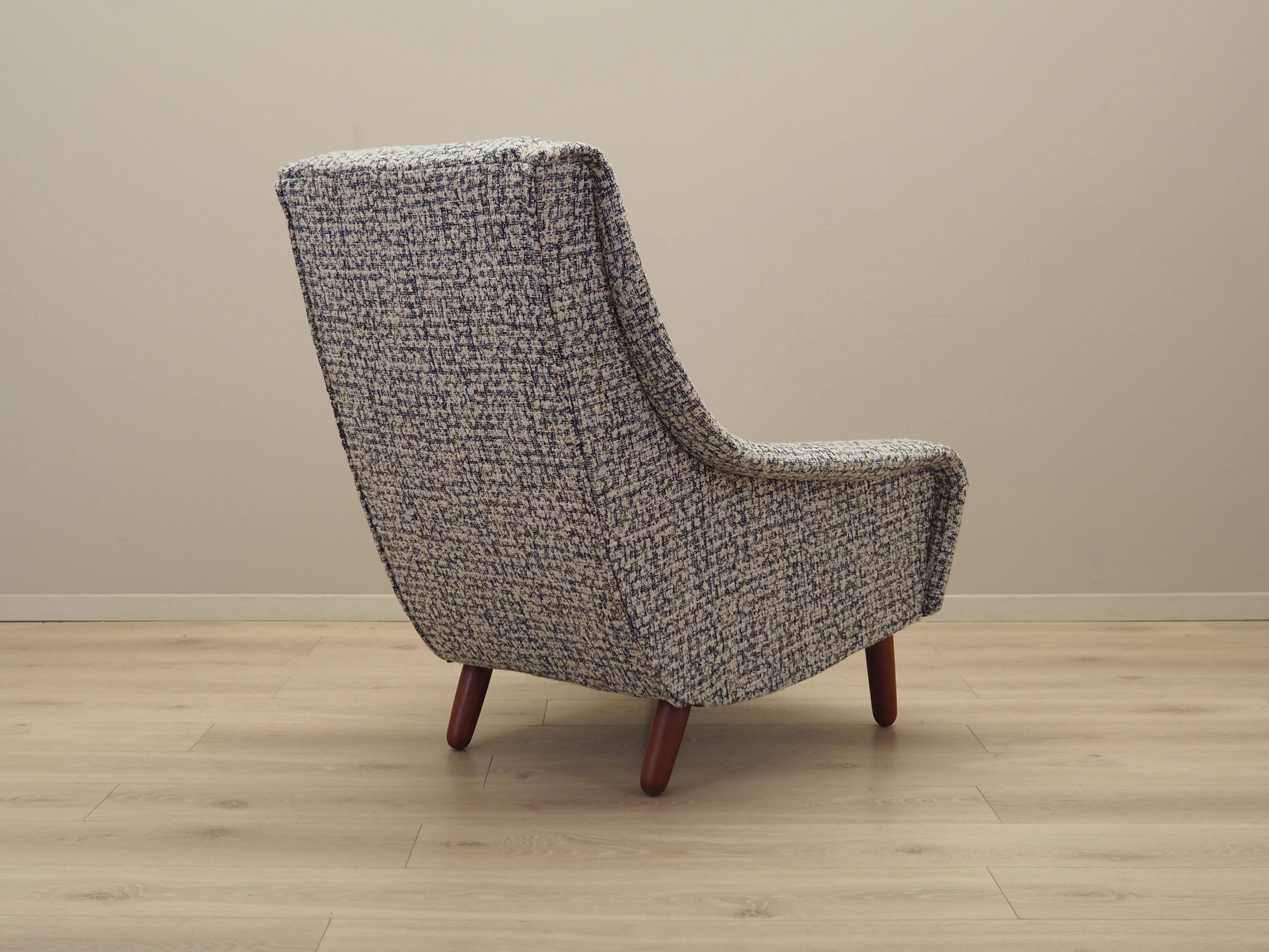 Fauteuil lounge, design danois, années 1970, production : Danemark