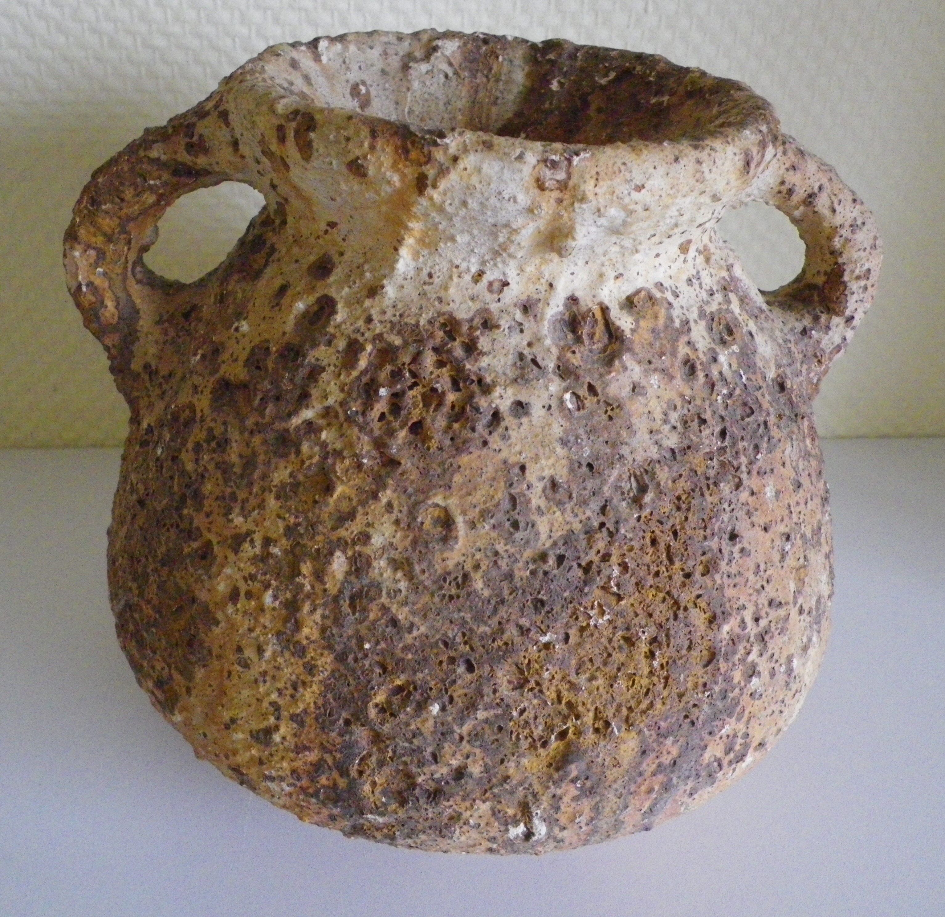 Greek amphora vase, aged in the old way, 70s