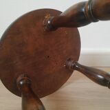 Vintage country turned wooden tripod stool