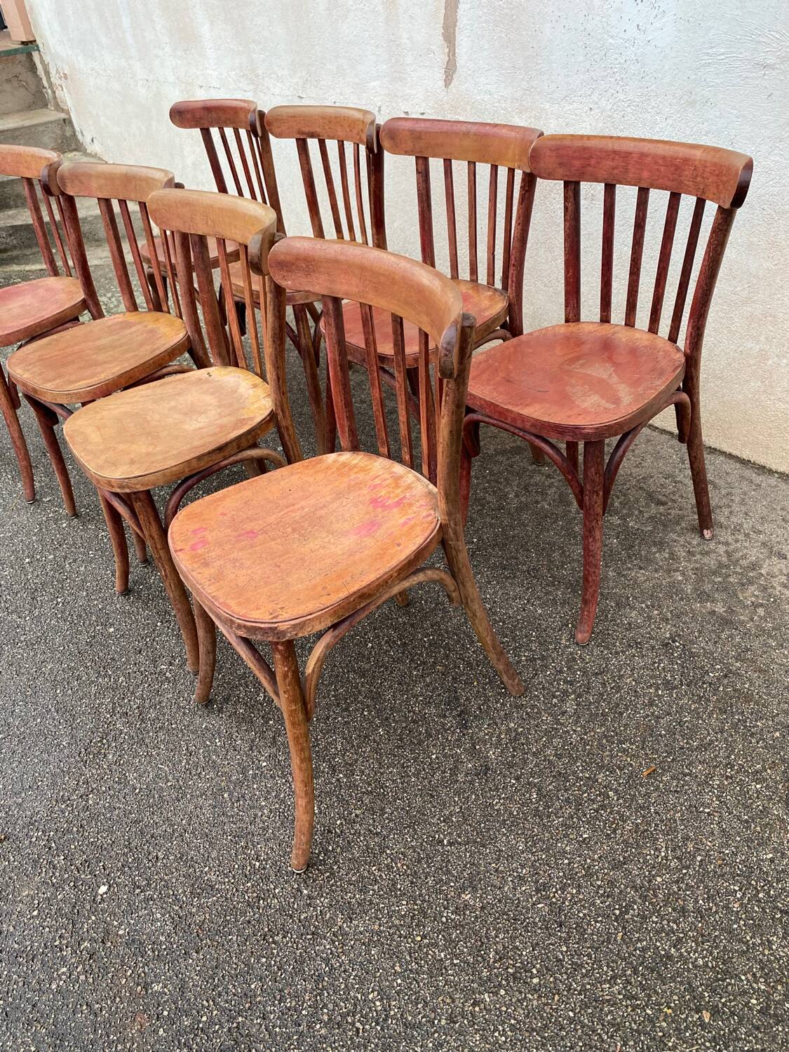 Set of 8 bistro chairs