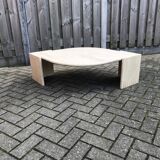 Beige marble coffee table by Roche Bobois, 1970s