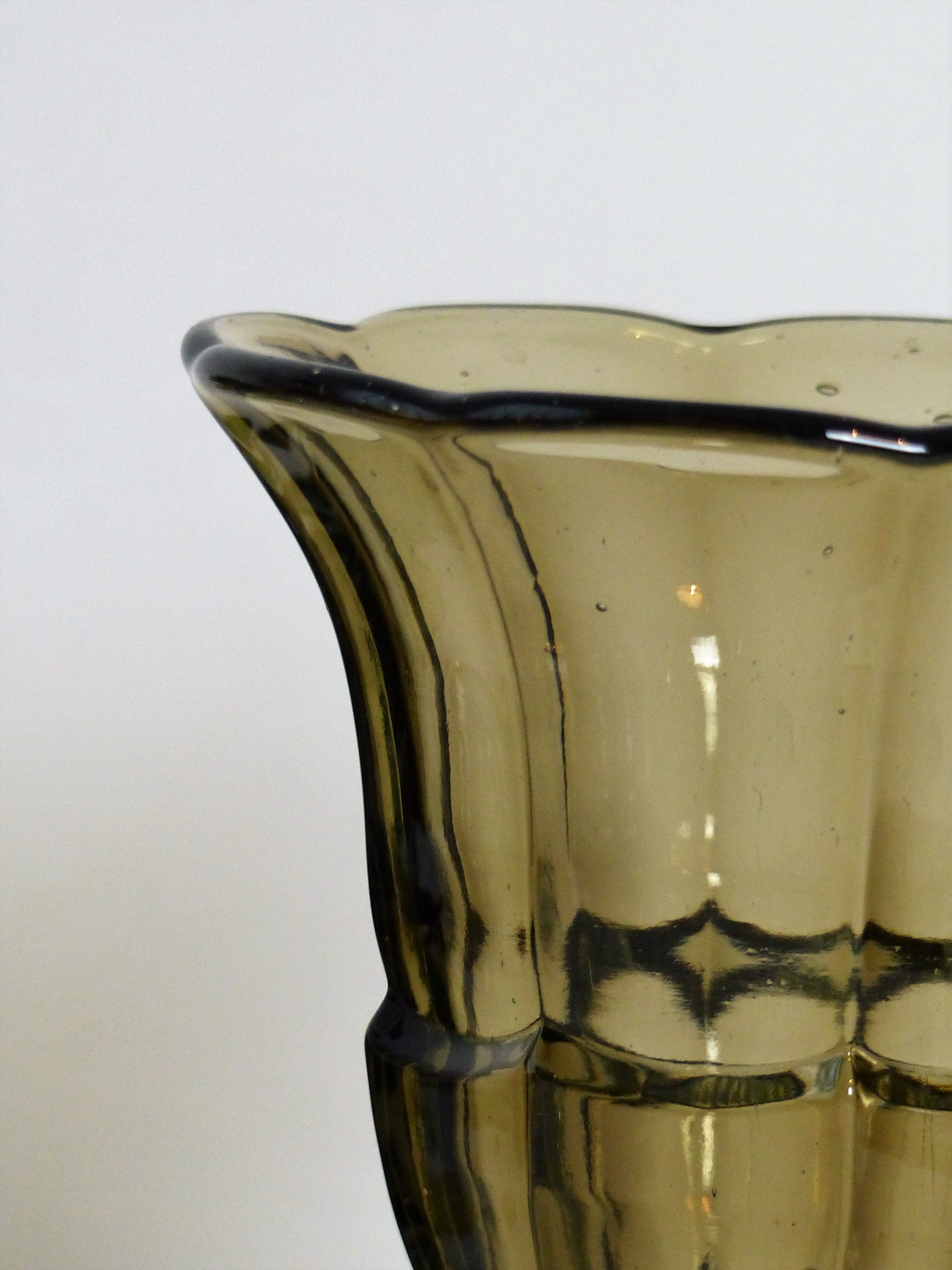 Smoked glass vase