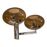Double wall lamp in chrome Sciolari