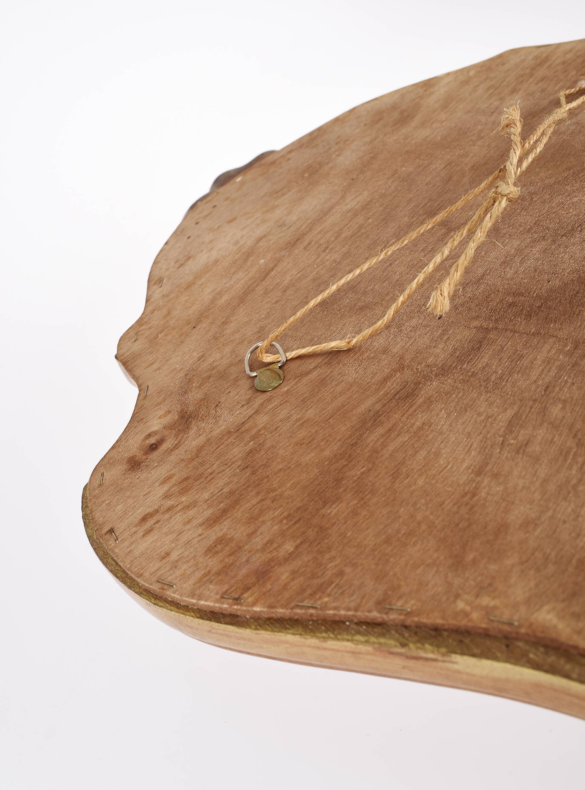 Large old mirror, golden shell, height 70 cm