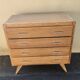 Superbe commode vintage rétro en bois 4 tiroirs pied compas style anné