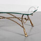 1960s glass coffee table