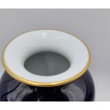 Porcelain cobalt vase, hutschenreuther hohenberg, germany, 1960s