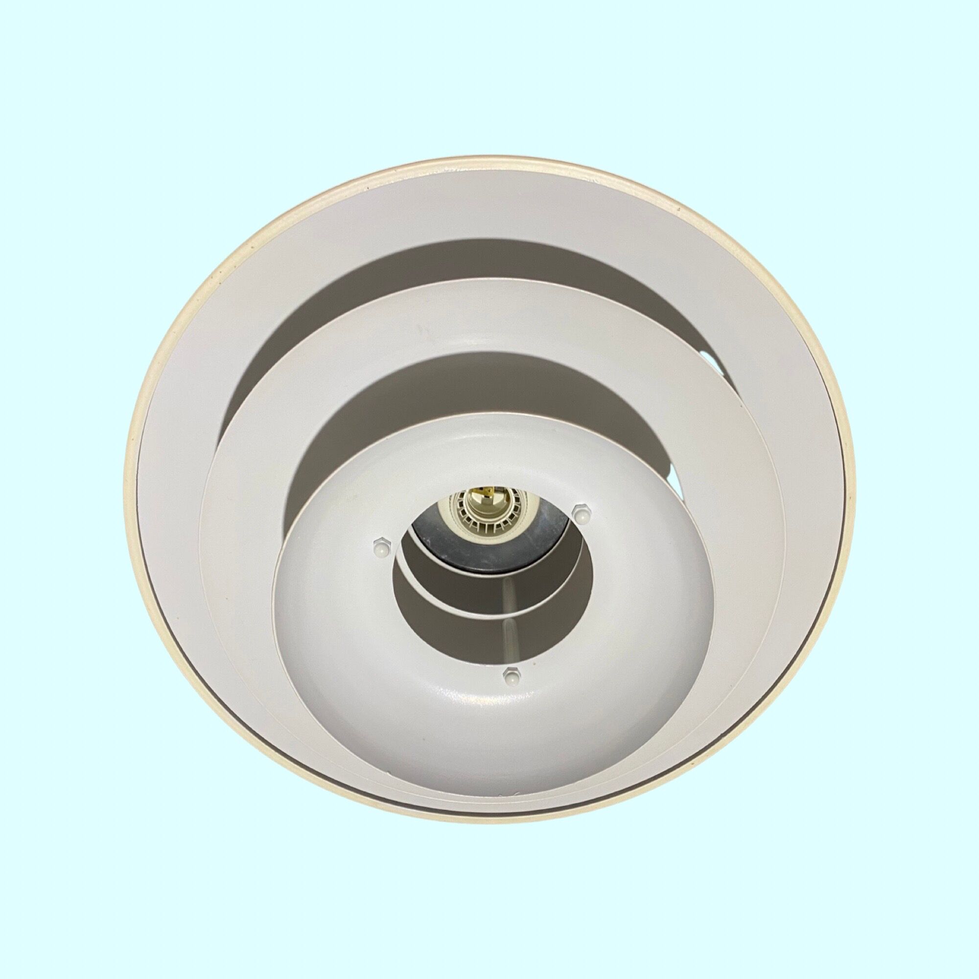 Danish Vintage Pendant Light 1970s | Mid Century Scandinavian Modern Lighting | White