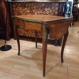 Table, drop-leaf desk "fully marquetry, Louis XV style, Period