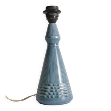 Dusty Blue Ceramic Table Lamp by Rörstrand, Sweden 1980s