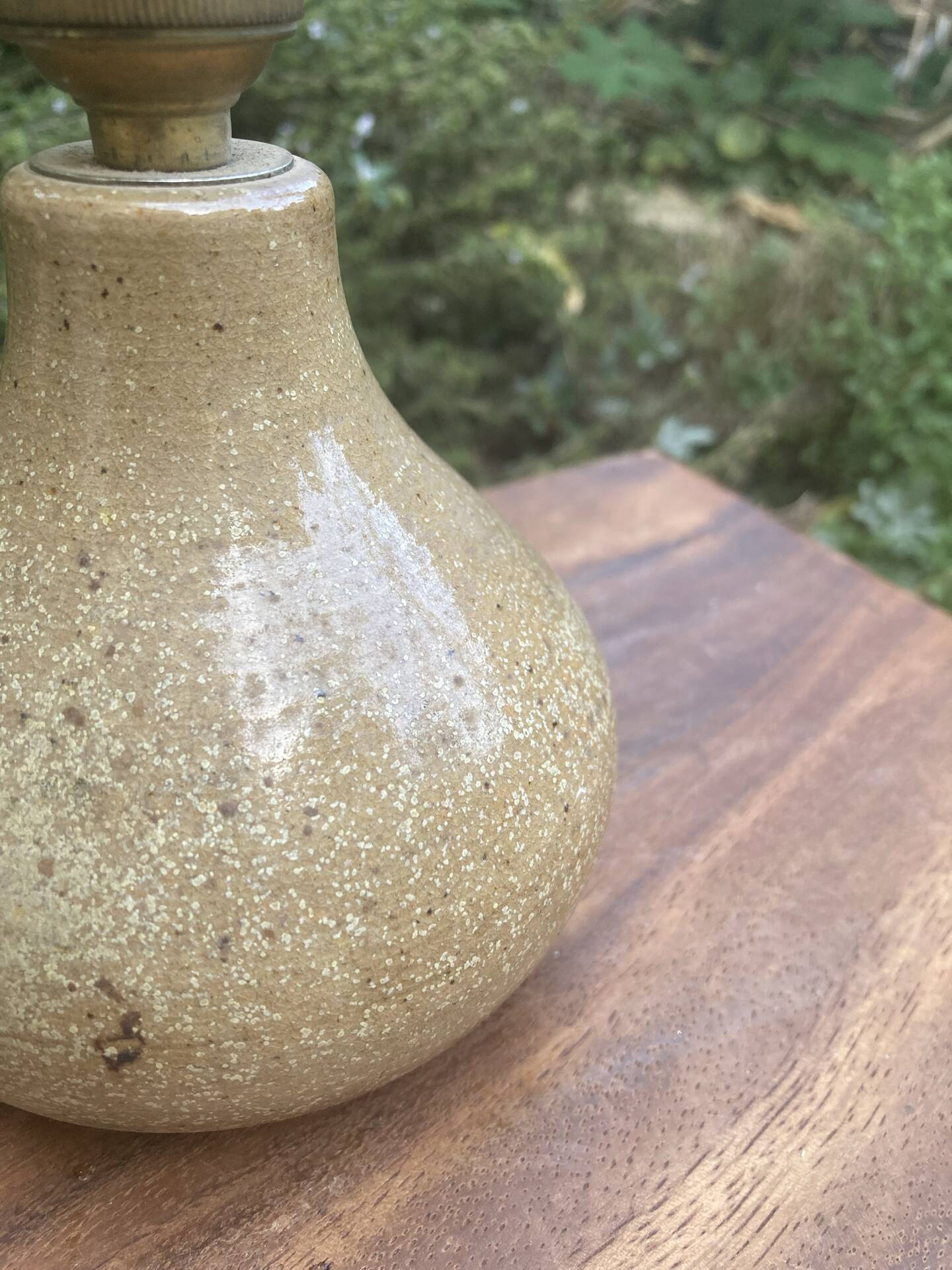 Ceramic bedside lamp signed