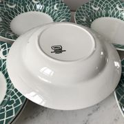 Lot of 6 hollow plates digoin sarreguemines model "leïla" years 30-40