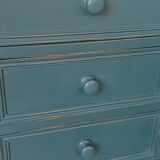 Pair of bedside tables revisited in blue