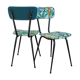 Pair of chairs upholstered vintage jungle