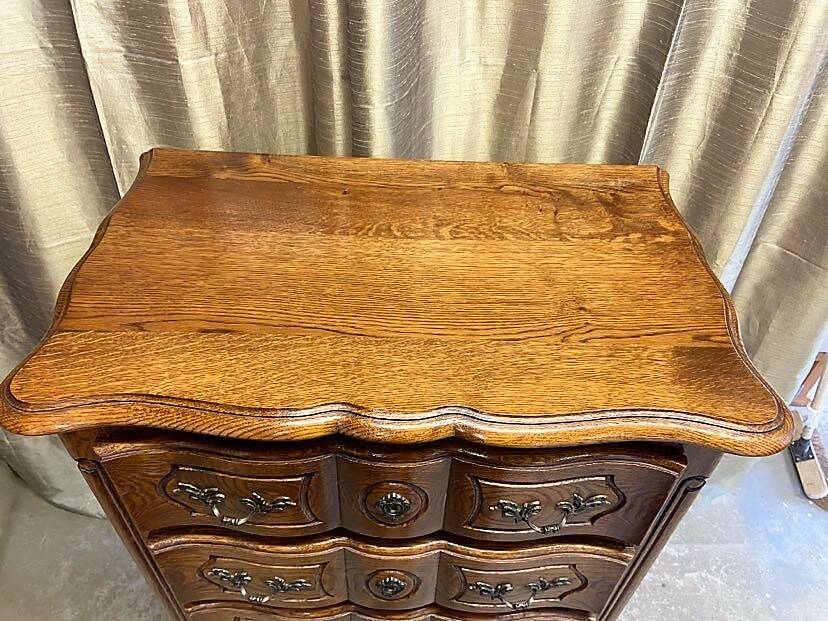 Louis XV style solid oak chiffonier