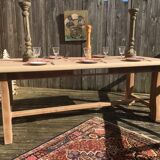 Table de ferme bois brut