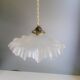 Antique molded glass pendant light - 1930-40
