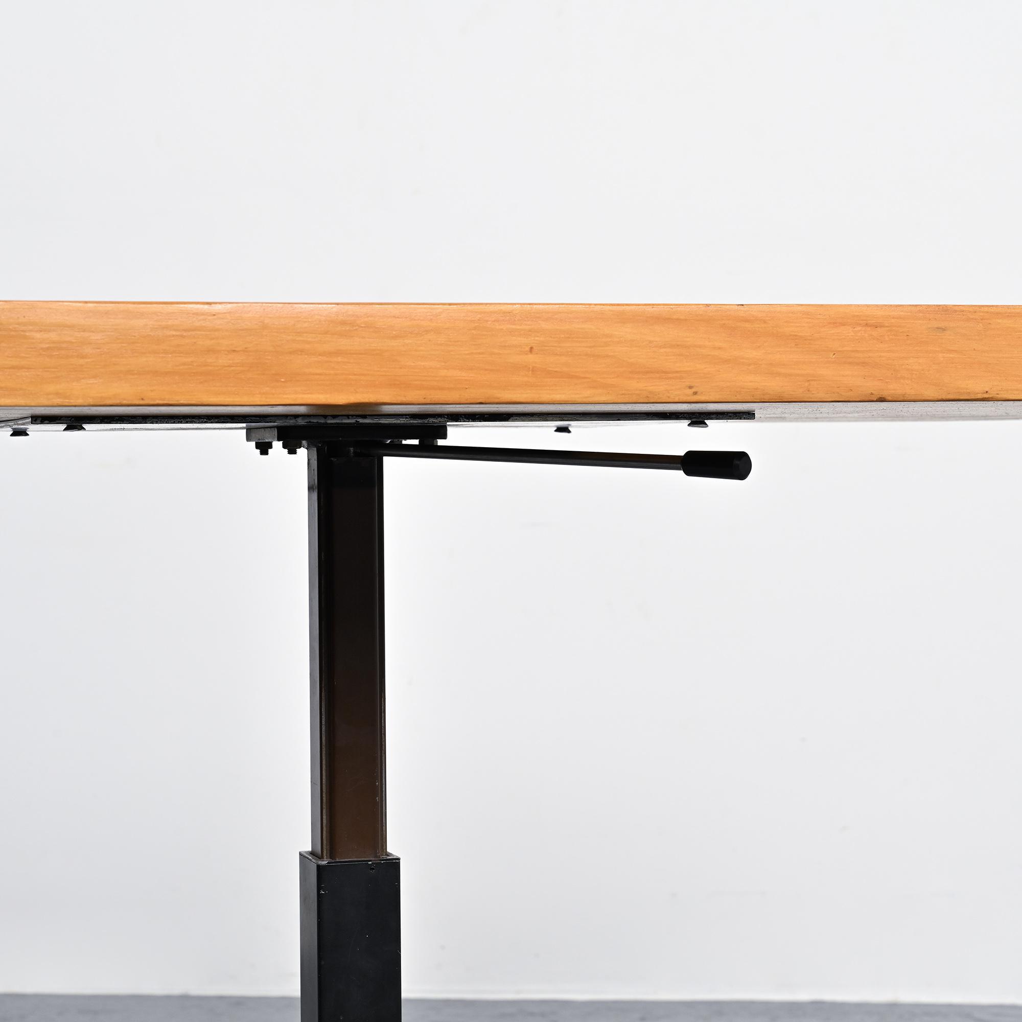Table rise and fall for the Arcs, by Charlotte Perriand circa 1975