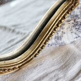 Antique baroque gilded wooden mirror – Pitted glass