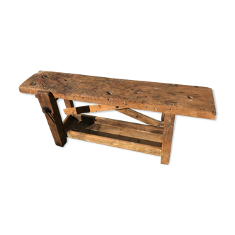 Établi d'atelier en chêne massif