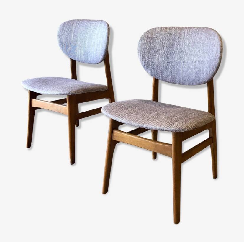 Paire de chaises de Louis Van Teefelen