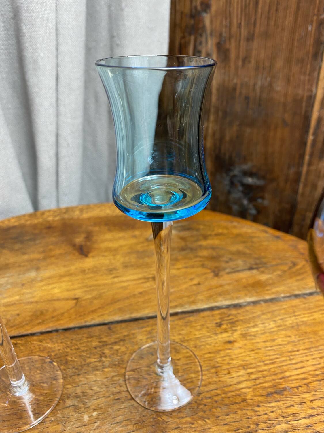 Blown glass liqueur glasses