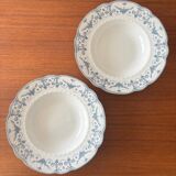 Set of 2 Royal Doulton Joséphine model deep plates – blue decoration