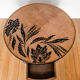 Round wooden hot water bottle coffee table