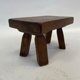 Vintage footstool stool minimalist brutalist