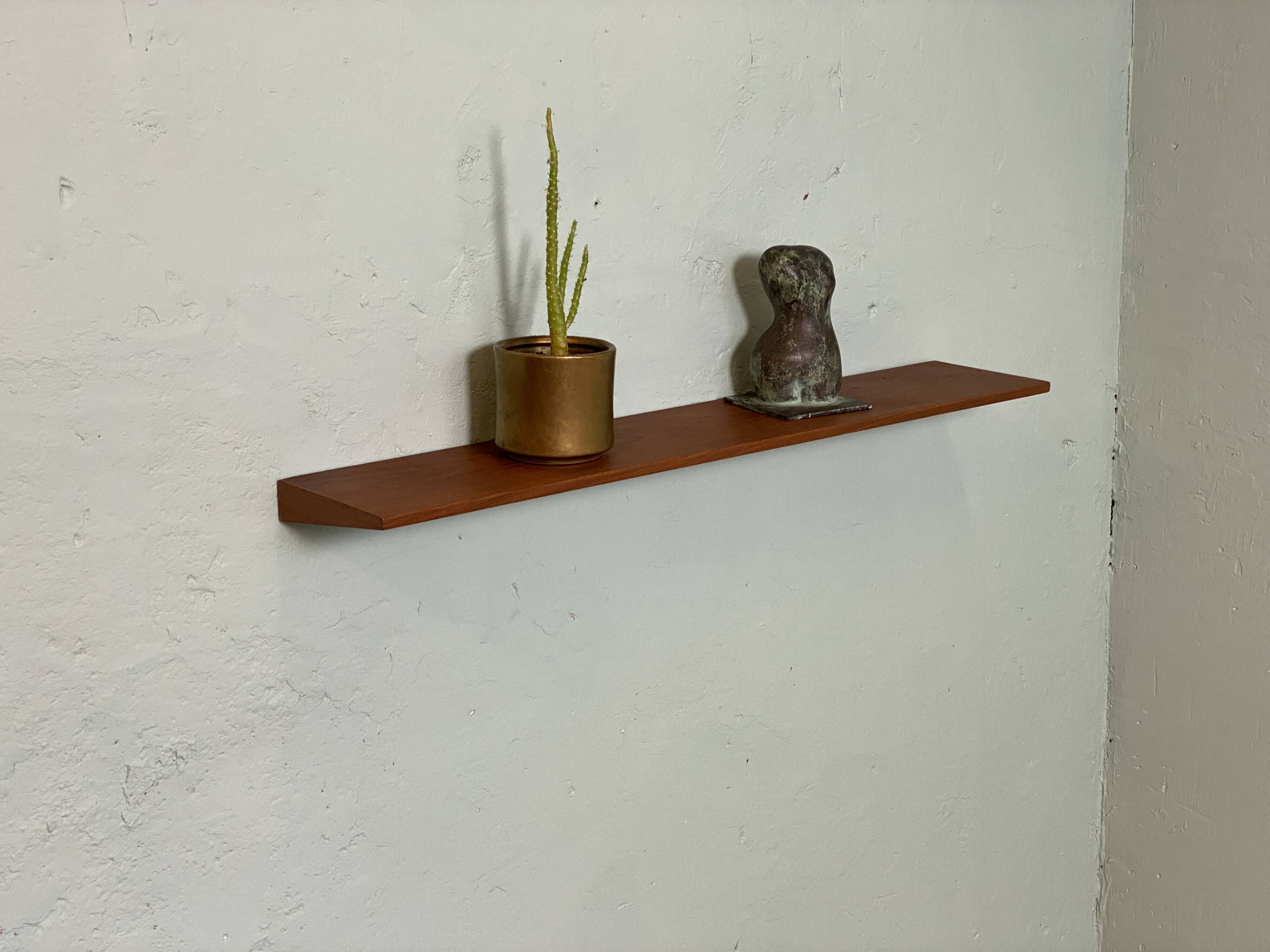 Vintage Scandinavian design teak wall shelves